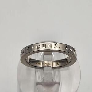 Mantraband Silver Tone What Goes Around Comes Around Ring (6)